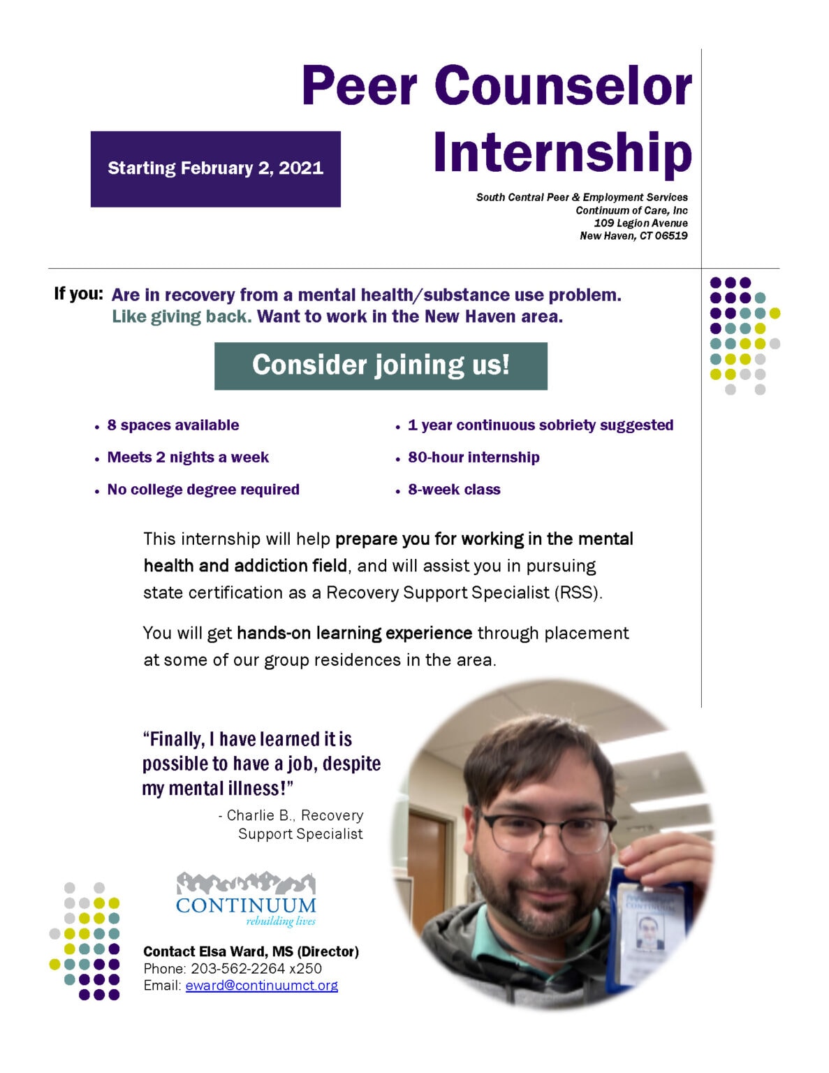 Peer Counselor Internship Advocacy Unlimited